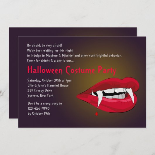 Vampirs Einladung (Vorne/Hinten)