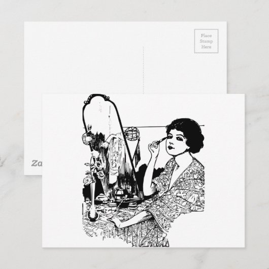 Vampirs-Frau Postkarte (Vorne/Hinten)