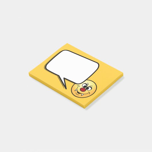 Vampirs-Gesicht Grumpey Post-it Klebezettel (angewinkelt)