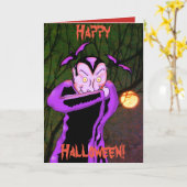 Vampirs-Halloween-Gruß-Karte Karte (Gelbe Blume)