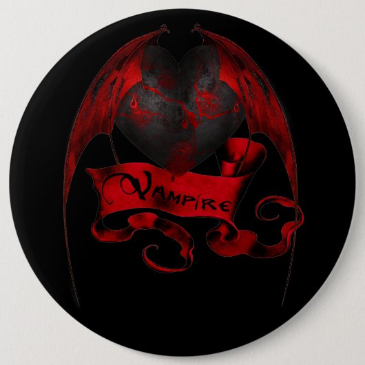 Vampirs-Herz Button (Vorderseite)