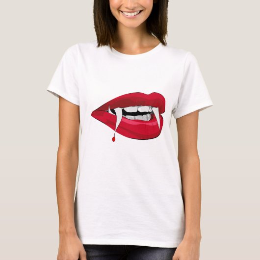 Vampirs-Lippen T-Shirt (Vorderseite)