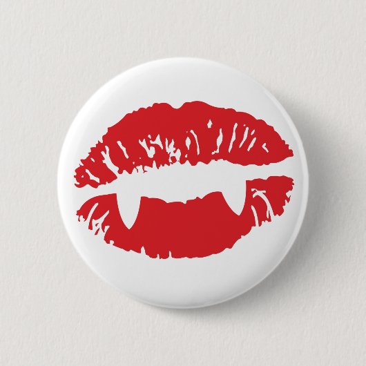 Vampirs-Lippenknopf Button (Vorderseite)