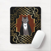 Vampirs-Miezekatze-Porträt Mousepad (Mit Mouse)