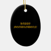 Vampirs-Miezekatze-Porträt-Verzierung Keramik Ornament (Hinten)