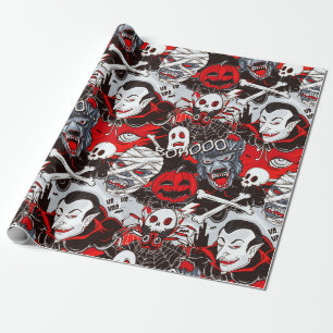 Vampirs-NachtmattPackpapier, 30" x 6' Geschenkpapier