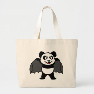 Vampirs-Panda Jumbo Stoffbeutel