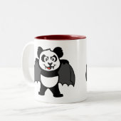 Vampirs-Panda Zweifarbige Tasse (Vorderseite Links)