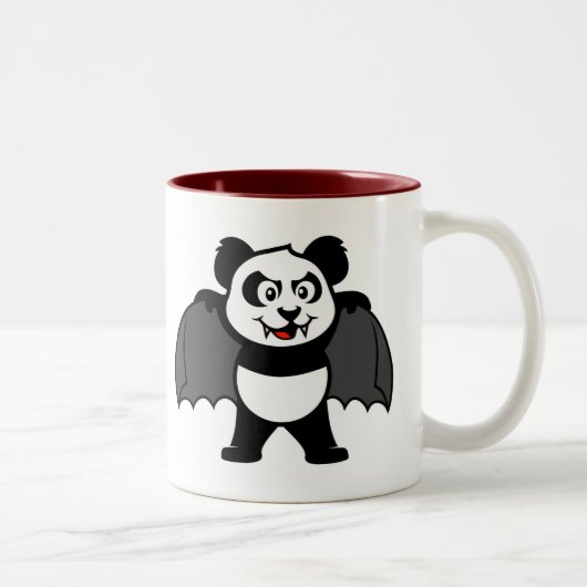Vampirs-Panda Zweifarbige Tasse (Rechts)