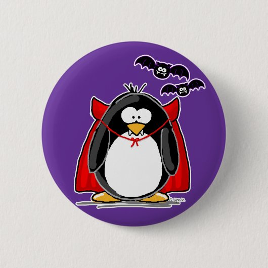 Vampirs-Pinguin Button (Vorderseite)