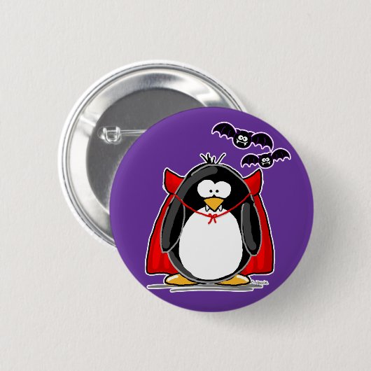 Vampirs-Pinguin Button (Vorne & Hinten)