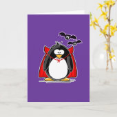 Vampirs-Pinguin Karte (Gelbe Blume)