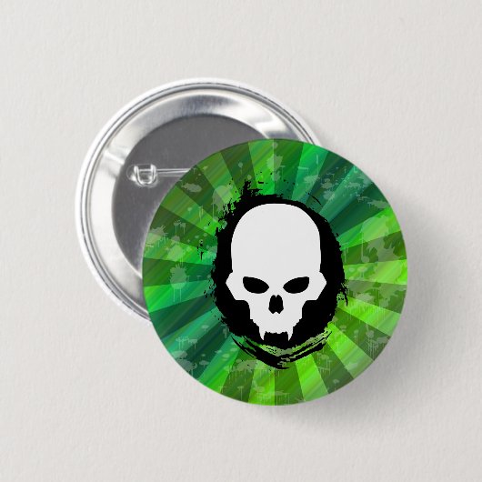 Vampirs-Schädel Button (Vorne & Hinten)