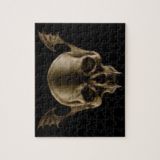 Vampirs-Schädel Puzzle (Vertikal)