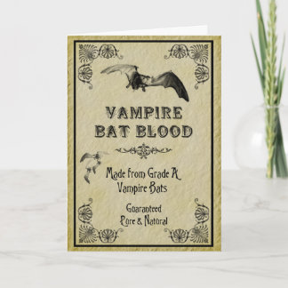 Vampirs-Schläger-Blut-Halloween-Karte Karte