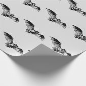 Vampirs-Schläger im Flug Geschenkpapier (Ecke)