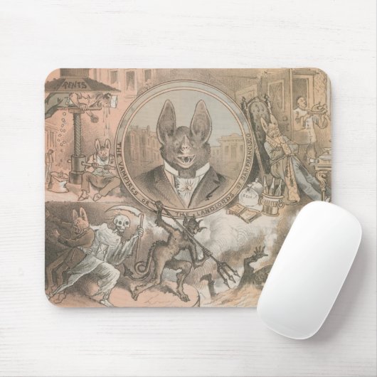 Vampirs-Schläger-Porträt Mousepad (Mit Mouse)