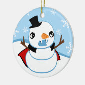 Vampirs-Schneemann Keramikornament (Links)