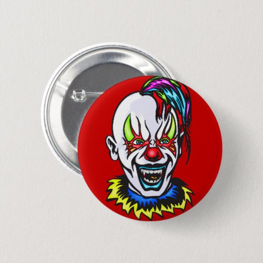 Vampirs-Übel-Clown Button (Vorne & Hinten)
