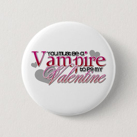 Vampirs-Valentinsgruß Button (Vorderseite)
