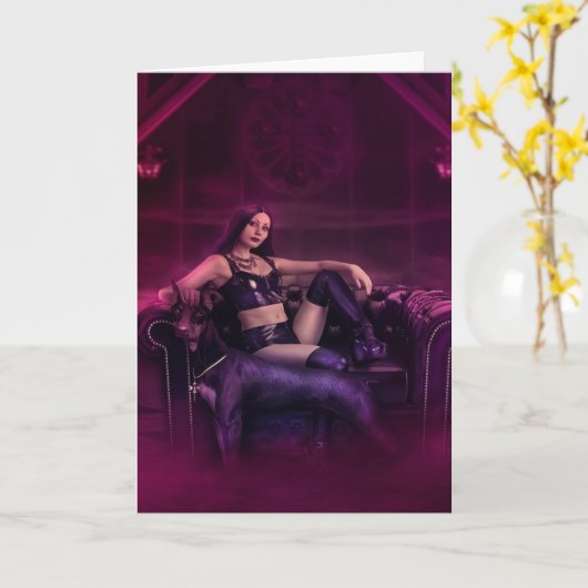 Vampirs-Wächter-Gruß-Karten Karte (Gelbe Blume)