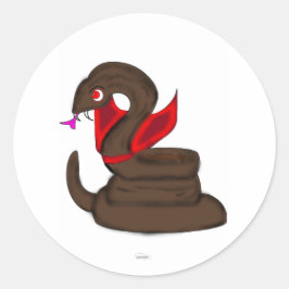 Vampirschlange Runder Aufkleber