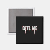 Vampirschwanz Teeth Bloody Halloween Magnet (Vorderseite/Rückseite)