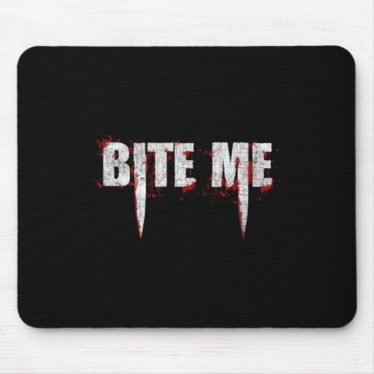 Vampirschwanz Teeth Bloody Halloween Mousepad (Vorne)