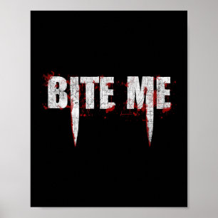 Vampirschwanz Teeth Bloody Halloween Poster