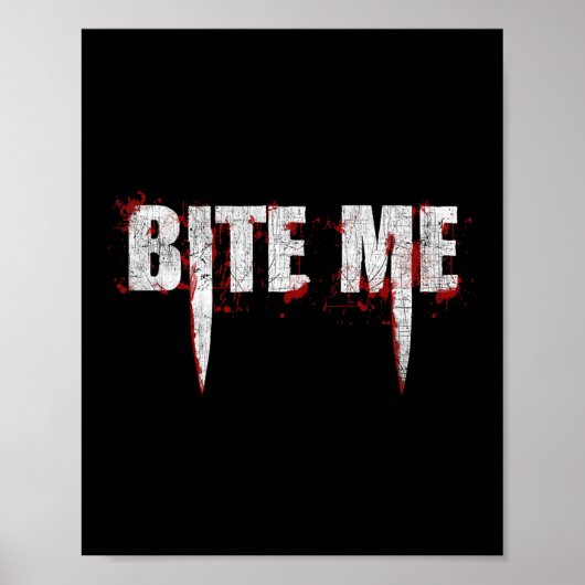 Vampirschwanz Teeth Bloody Halloween Poster (Vorne)