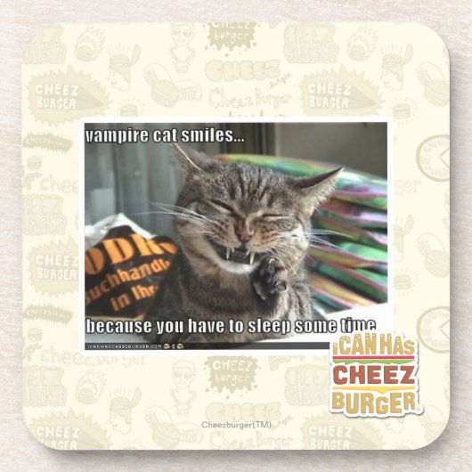 Vampirskatzenlächeln Getränkeuntersetzer (Vorderseite)