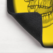 Vampirskull Schwarz-Gelb-Design Mousepad (Ecke)