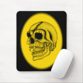 Vampirskull Schwarz-Gelb-Design Mousepad (Mit Mouse)