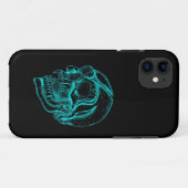 Vampirskull Schwarz-Grün Design Case-Mate iPhone Hülle (Rückseite (Horizontal))