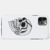 Vampirskull Schwarzweiß-Design Case-Mate iPhone Hülle (Rückseite (Horizontal))