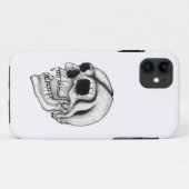 Vampirskull Schwarzweiß-Design Case-Mate iPhone Hülle (Rückseite (Horizontal))