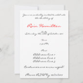 Vampirsschläger Halloween-Geburtstagseinladung Einladung (Rückseite)