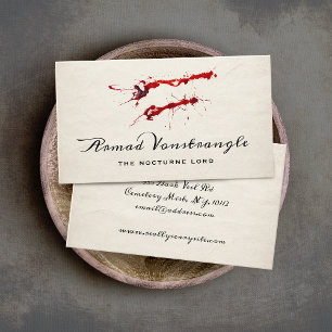 Vampirzahn-Blut-Halloween Visitenkarte