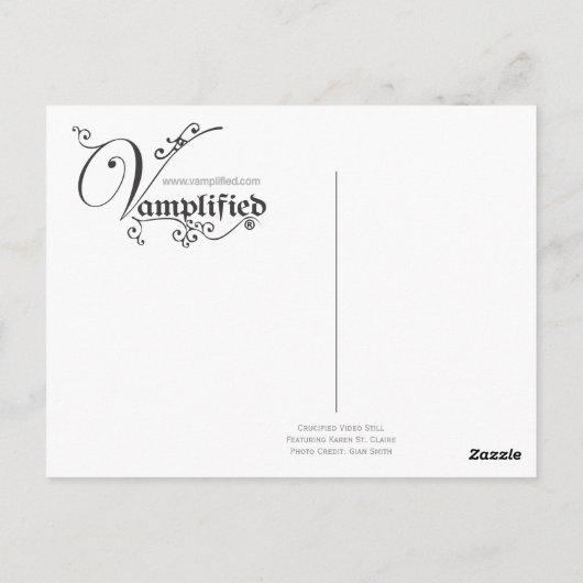 Vamplified® Crucified Postkarte (Rückseite)
