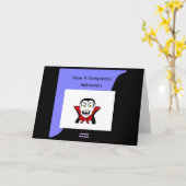 Vamptastische Halloween-Grußkarte Karte (Gelbe Blume)