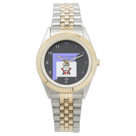 Vamptastisches Halloween Unisex zweifarbige Uhr