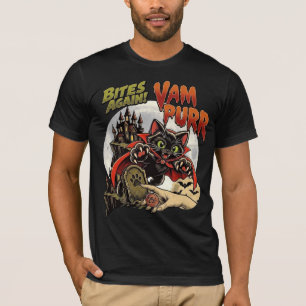Vampurr Again Halloween-Vampir-Katzenliebhaber T-Shirt