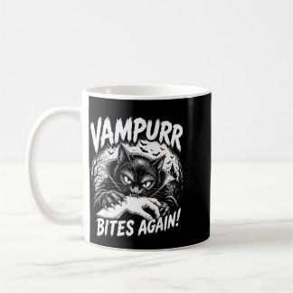 Vampurr beißt Halloween-Katzenliebhaber Halloween Kaffeetasse