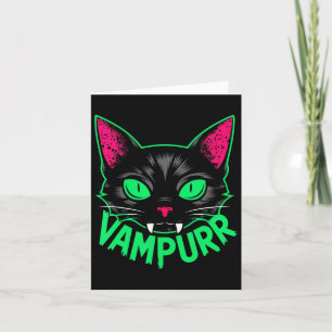 Vampurr Cat Vampire Kitty Halloween Katzen Spooky Karte