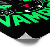 Vampurr Cat Vampire Kitty Halloween Katzen Spooky Poster (Ecke)