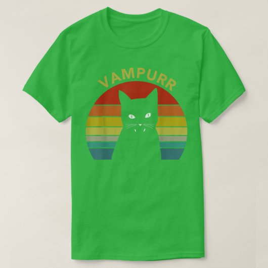 Vampurr Cat Vampire Teeth Cat Halloween Kostüm Vi T-Shirt (Design vorne)