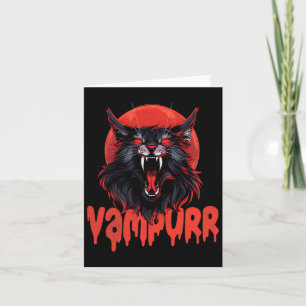 Vampurr Coon Spooky Vampire Halloween Maine Coon C Karte