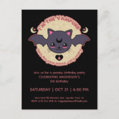 Vampurr Creepy Niedlich Halloween Geburtstagsparty Postkarte (Vorderseite)