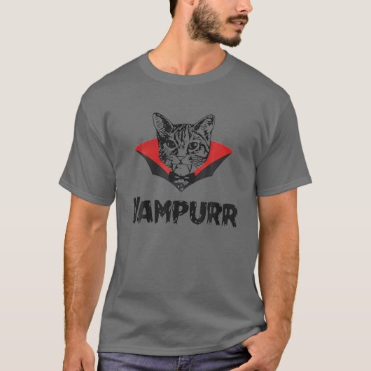 Vampurr - Funny Vampire Kitty Cat - Halloween T T-Shirt (Vorderseite)