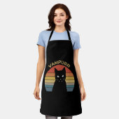 Vampurr Funny Vampire Retro Sunset Halloween Schürze (Getragen)